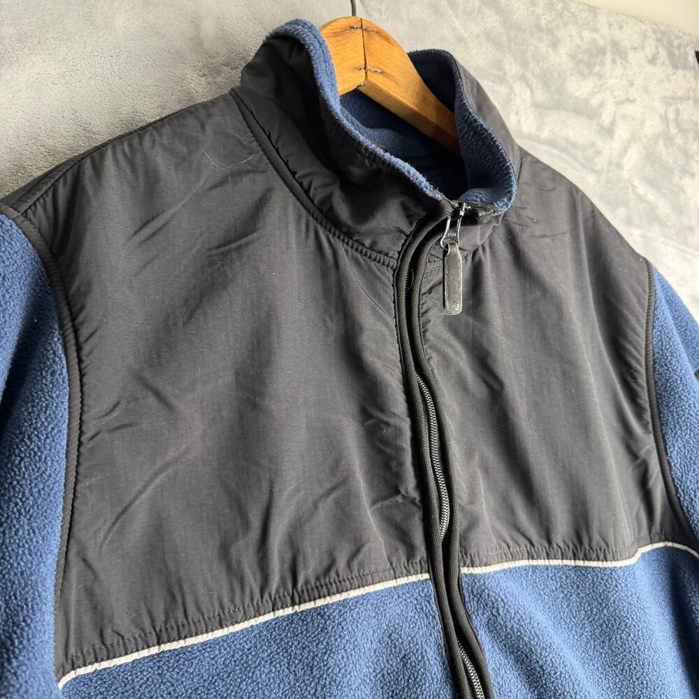Vintage Eddie Bauer Men's‎ XL Blue Fleece Jacket 1/4 Zip